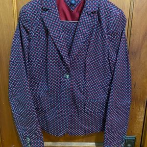 Tommy Hilfiger red & blue patterned summer suit
